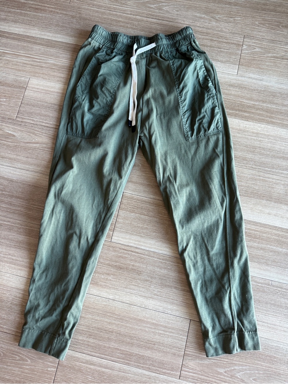 bassike Olive green S organic cotton joggers